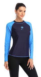 Charmo Charmo Womens Long Sleeve Rashguard Upf 50 Swimwear Rash Guard Swim Shirt Activewear Top Walmart Com Rash Guard Swimwear Swim Shirts Long Sleeve Rashguard