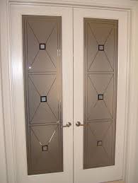 Finally, glass is versatile, and can be combined with other materials, such as wood or metal, to create truly unique glass interior doors. Interior Glass Doors With Obscure Frosted Glass Designs Cross Hatch Contemporary Home Office Other By Sans Soucie Art Glass Houzz