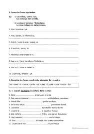 Ejercicios Preterito Perfecto Preterito Perfecto Ejercicios Para Aprender Espanol Actividades Para Clase De Espanol