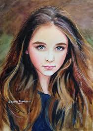 Watercolour Artwork of Sophie, a Beautiful and Mysterious Piece