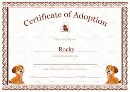 Pet adoption certificates printable google search dog certificate. Fake Dog Adoption Papers The Y Guide