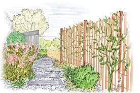 gros plan sur l entree du jardin depuis l espace de stationnement des vehicules intimite du jardin paysagiste bordeaux paysagiste