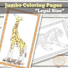 Usa map coloring sheet $ 15.99 $ 19.99. Free Printable Jumbo Coloring Pages Giraffe Tiger Kids Activities Blog