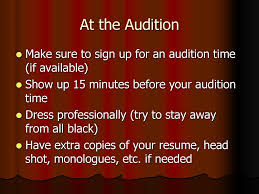 How do you want to pay? Preparing For An Audition Ppt Download