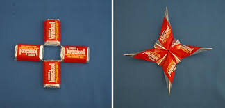 Turn your hot chocolate into a cute little gift. Chocolate Wrapper Origami