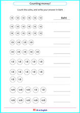 Our grade 1 spelling worksheets are all about writing number words up to 100. Grade 1 Baht Coins Up To 100 Math School Worksheets For Primary And Elementary Math Education