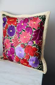 Pillow Case Mexican Oaxaca Handmade Floral Embroidered Decorative Pillow Case 19 Mexican Pillows Decorative Pillow Cases Handmade Pillows