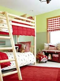 Beige bedroom with kids bed. Red Green Boys Camp Bedroom Complementary Color Scheme Boy Bedroom Design Boys Room Design Green Bedroom Paint