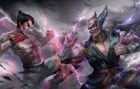 Years before the first tekken tournament, kazuya father heihachi took over the title of mishima zaibatsu ceo from his father jinpachi (who also. Wallpaper Art Fighters Kazuya Mishima Namco Heihachi Mishima Kazuya Tekken 7 Images For Desktop Section Igry Download