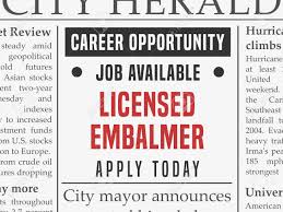 Embalmer Career - Job Hiring Classified ...