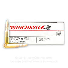 308 147 Gr Fmj Winchester 7 62x51 20 Rounds