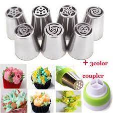 7pcs Russian Tulip Flower Cake Icing Piping Nozzles Decorating Tips Baking Tools 602612062058 Ebay Cake Decorating Kits Piping Icing Icing Piping Nozzles