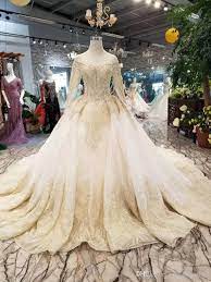 Dhgate Wedding Dress Reviews 2014 Beautiful Luxury Dubai Wedding Gowns Glitter O Neck Long Sleeve Dhgate Wedding Dress Wedding Dresses Long Train Wedding Dress