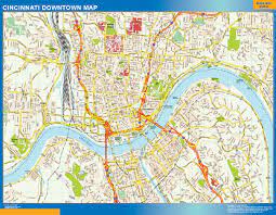 Map Of Downtown Cincinnati Cincinnati Downtown Map | Wall Maps Of The World & Countries For Australia