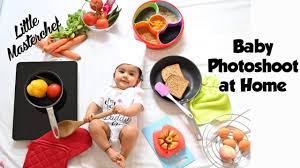 Baby Photoshoot Little Masterchef Diy Baby Photoshoot At Home Baby Chef Photography 2019 Youtube