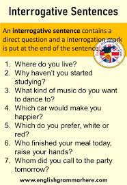 5 Example Of Interrogative Sentence In English Throughout Our Life We Constantly Question Things And The In 2020 English Sentences Learn English Vocabulary Sentences