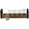 Wooden shot glass server tray holder with 6 glasses 1 ounce 7 x 5 2 inches com natural by barrel art mind reader 4 slot flight display kitchenware barware brown in the serveware department at 2021 12 bottle bullet cup colorful led rechargeable light up wine cups rack bars ice buckets from slonglight 29. 1