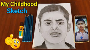 MY CHILDHOOD PORTRAIT 😜| Realistic Drawing |Daily Vlogs