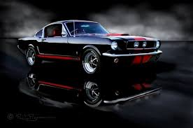 Image result for Raven Black 1965 Mustang