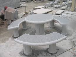 The cress round dining table will nurture your inner perfectionist with its equal focus on angles and curves. Outdoor Garden Stone Tables And Benches Stone Round Table Top Garden Stone Tables And Chairs G654 Dark Grey Granite Benches From China Stonecontact Com