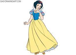 Then draw a curve at the top of it. How To Draw Snow White Easy Drawing Art