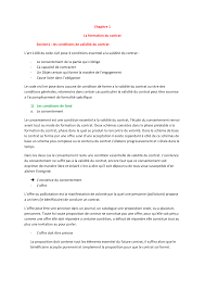Maybe you would like to learn more about one of these? Section1 Les Conditions De Validite Du Contrat