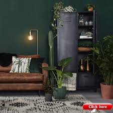 Interior Design Living Room Dark Green Wall Brown Leather Sofa Indoor Pl In 2020 Living Room Wall Designs Living Room Green Dark Green Living Room