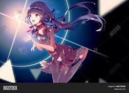 View, comment, download and edit anime purple hair girl minecraft skins. Cute Anime Girl Long Image Photo Free Trial Bigstock