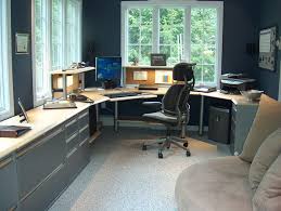 If you're working with a small space, you don't want to fill the whole thing up with a bunch of bulky furniture. Decoration The Good Designs Of Home Office Ideas Small Spaces With The Furniture Beautiful Picture Good Home Office Setup Ideas For Workspace Organizing Home Office Space Grey Color Wall Nice Glass Window