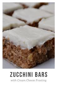 Zucchini Bars With Cream Cheese Frosting Recipe Zucchini Recipes Dessert Zucchini Bars Dessert Recipes