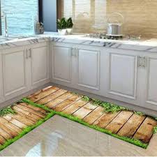 The washable kitchen floor mat are manufactured from premium materials that make them highly durable, easy to maintain. Anti Skid Washable Digital Printed Luxury Kitchen Floor Mat Runner Combo Set Of 2 Pcs Kdb Deals