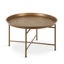Amazon Com Kate And Laurel Mahdavi Boho Chic Hammered Metal Tray Coffee Table Dark Gold Kitchen Din Coffee Table Modular Coffee Table Coffee Table Wayfair