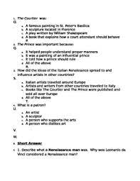 If you paid attention in history class, you might have a shot at a few of these answers. Renaissance Artists And Writers Quiz By Kelsey Byers Tpt