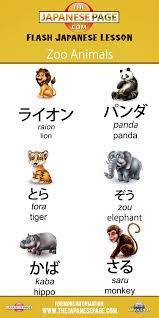 Japanese Vocabulary Lesson Zoo Animals In Japanese You May Check Some Of Our Vocabular Basic Japanese Words Learn Japanese Words Japanese Language Lessons