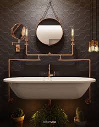 Take your bathroom design into the realm of industrial home design with these inspirational bathroom designs and industrial bathroom accessories. Industrial Bathroom Interior Design On Behance