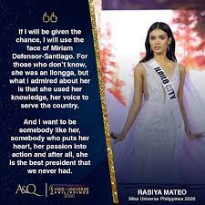 The latest tweets from rabiya mateo (@rabiyamatteo). 10 Facts And Trivia About Rabiya Mateo Miss Universe Philippines