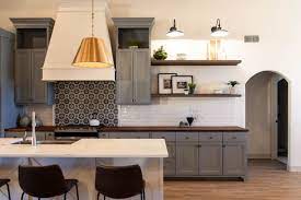 Trendy Kitchen Design Open Shelving Subway Tile Cement Tile Brass Lighting Butcher Block Counters By Ventura Homes Ventura Homes Kitchen Design Kitchen