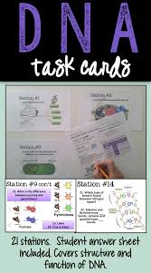 Dna Task Cards Supports Distance Learning Teaching Biology Teaching Science Dna Lesson Plans