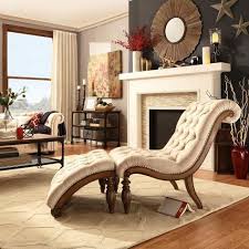 Homesullivan Beige Linen Tufted Chair With Ottoman Tufted Chaise Lounge Oversized Chaise Lounge Living Room Chairs