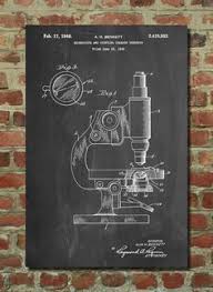Antique Microscope Patent Poster Pharmacy Gift Science Decor Biology Teacher Technology Art Chemistry Science Teacher Gift Pp0064 Science Decor Technology Art Patent Art Prints