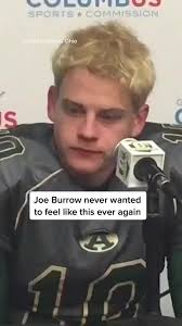 Joe Burrow lost his final HS game in the Ohio 2014 state championship game.  He’s a COMPETITOR! (🎥 @ballysportscbus