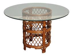 Maybe you would like to learn more about one of these? Vintage Tiki Palm Beach Style Bamboo Rattan Round Dining Table French Country Chairish