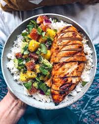 Mango Bbq Chicken Mit Mango Salsa Und Reis Feedfeed Rezept Chicken Salsa M Rezeptwelt Every Meal Is Import In 2020 Grilled Dinner Healthy Recipes Recipes