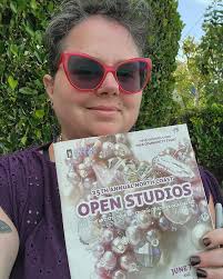 Mosaic artist Fran Anderson in her Eureka studio. (She makes her own tiles,  too!) #ncos2025 #NorthCoastOpenStudios #OpenStudios #ArtistsOfHumboldt  #ArtistsOfInstagram @inkpeoplecenterforthearts @eurekachamber  @humboldtcreativealliance