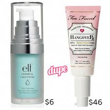 Elf Studio Hydrating Face Primer Dupe From Too Faced Hangover Dupenya Dupetoofaced Dupeelf Elfhydratingprimer Makeup Dupes Face Hydration Face Primer Dupes