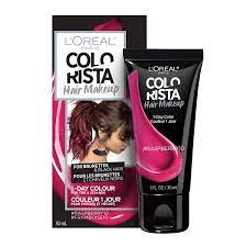 Permanent hair color needs to be reapplied as the hair roots grow out, usually every four to six weeks. Buy L Oreal Paris Hair Makeup Temporary 1 Day Hair Color For Brunettes Raspberry 10 1 Fl Oz Online In Vietnam B07fsnf8j7