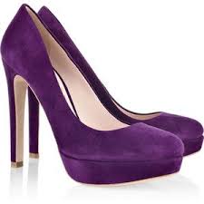 احذية روعه باللون البنفسجي Suede Platform Pumps Shoes Too Big Purple Heels