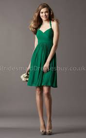 A Line V Neck Halter Dark Green Short Bridesmaid Dresses Green Br Sleeveless Bridesmaid Dresses Green Chiffon Bridesmaid Dress Chiffon Bridesmaid Dresses Short