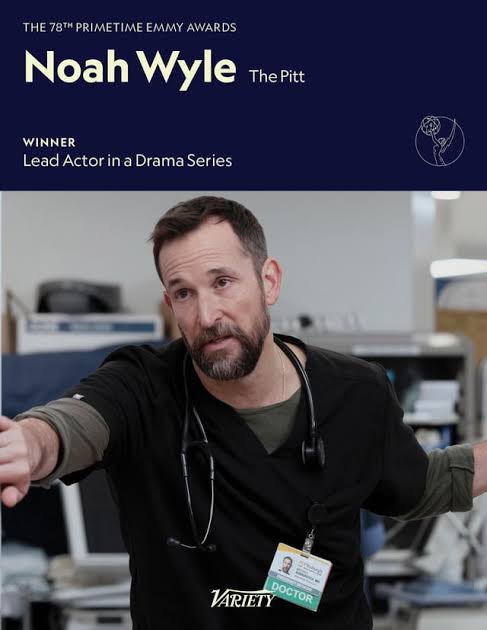 Noah Wyle has won 'Lead Actor in a Drama Series' at the 78th Primetime Emmy  Awards for 'The Pitt', his second in a row : r/popculturechat