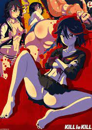 1girls ass black hair blush breasts cigarette dat ass female  female only hourglass figure kill la kill matoi ryuuko nipples pajamas  panties pussy school uniform shadman shimapan skirt sleeping